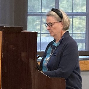 Woman playing the piano.